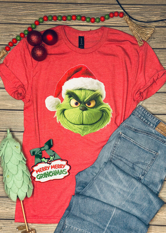 Gildan *Pre-Order* Red Grinch Face Tee (S-3XL)