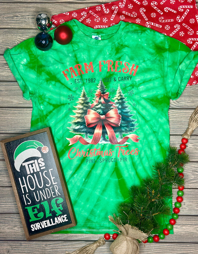 Color Tone *Pre-Order* Green Tie Dye Farm Fresh Tee (S-3XL)