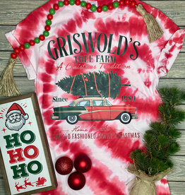 Color Tone *Pre-Order* Red Tie Dye Griswold's Tree Farm Tee (S-3XL)