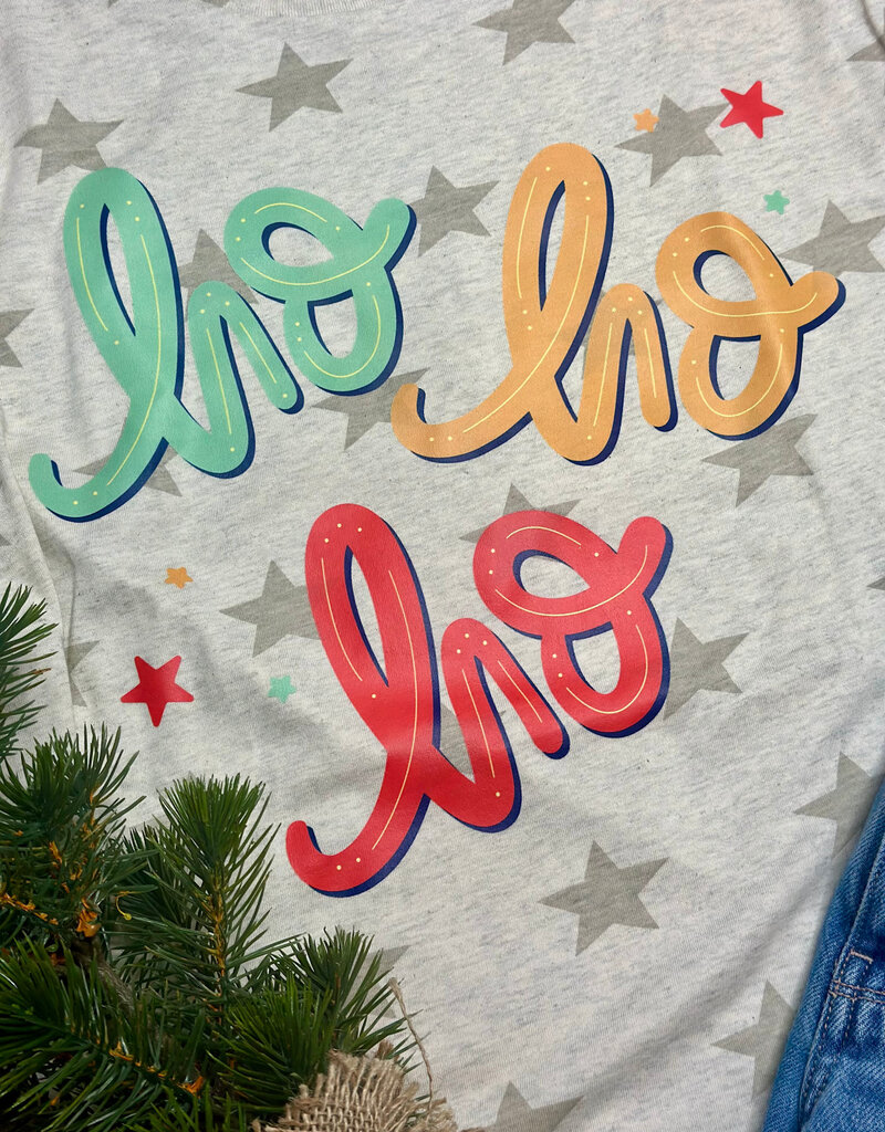 Code Five *Pre-Order* Ho Ho Ho Beige Stars Tee (S-3XL)
