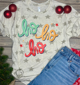 Code Five *Pre-Order* Ho Ho Ho Beige Stars Tee (S-3XL)