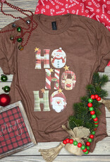 Gildan *Pre-Order* Cocoa Plaid HoHoHo Tee (S-2XL)