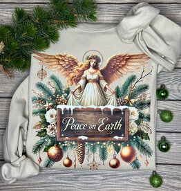 Gildan *Pre-Order* Beige Peace on Earth Crew (S-3XL)