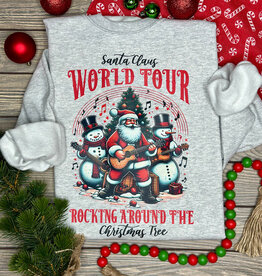Gildan *Pre-Order* Gray Santa's World Tour Crew (S-3XL)