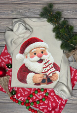 Gildan *Pre-Order* Beige Faux Yarn Santa Cake Crew (Youth & Adult)
