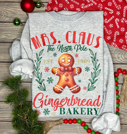 Gildan *Pre-Order* Gray Mrs. Claus Bakery Crew (S-3XL)
