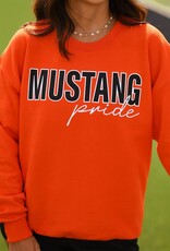 Orange Mustang Pride Crew Sweatshirt (S-3XL)