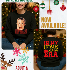 Gildan *Pre-Order* Front/Back Home Alone Era Crew (Adult + Youth)