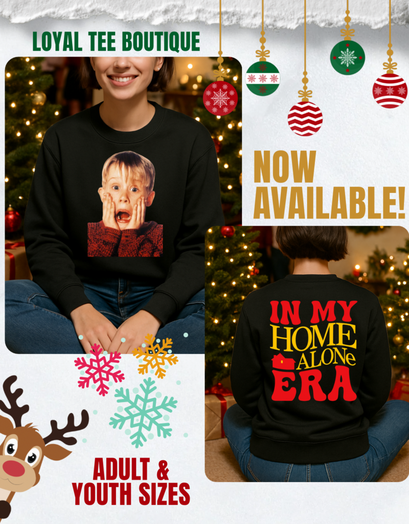 Gildan *Pre-Order* Front/Back Home Alone Era Crew (Adult + Youth)