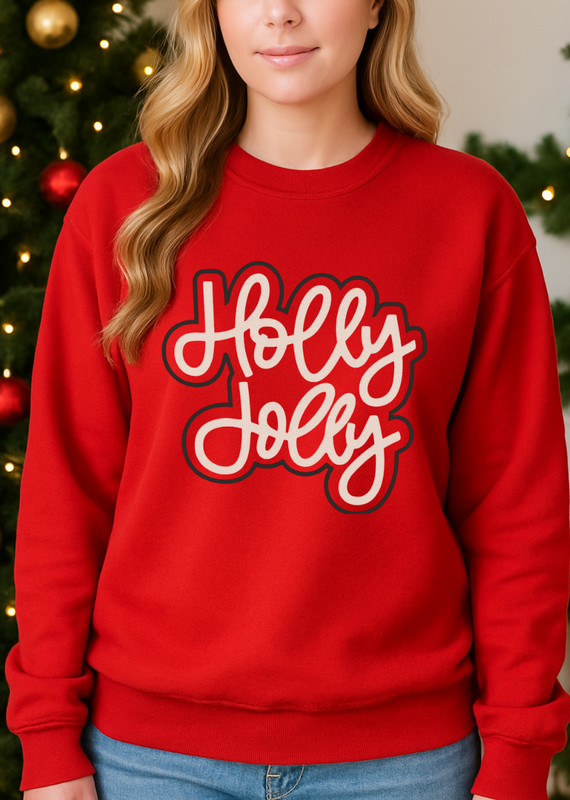 Gildan *Pre-Order* Red Holly Jolly Crew (S-3XL)