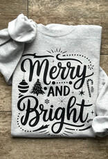 Gildan *Pre-Order* Gray Merry & Bright Crew (S-3XL)