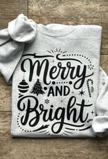 Gildan *Pre-Order* Gray Merry & Bright Crew (S-3XL)