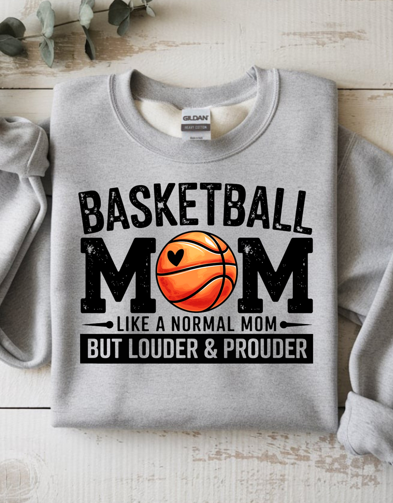 Gildan Basketball Mom Gray Crew (S-3XL)