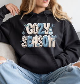 Gildan *SALE* Cozy Season Faux Yarn Black Crew (S-3XL)