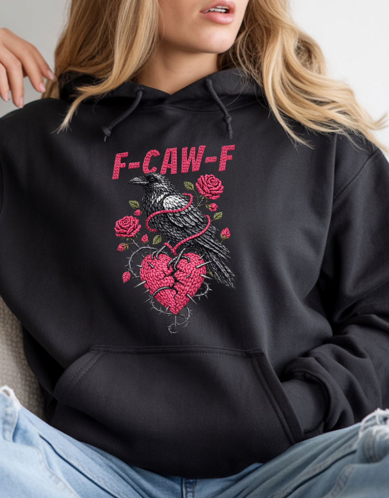Gildan Black F-Caw-F Crow Hoodie(S-3XL) *Order before 2/4/26*