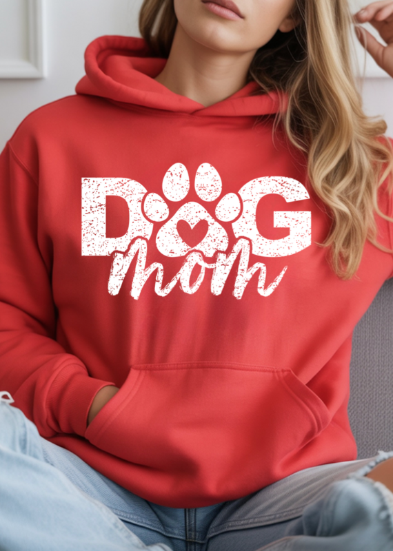 Gildan Red Dog Mom Hoodie(S-3XL)