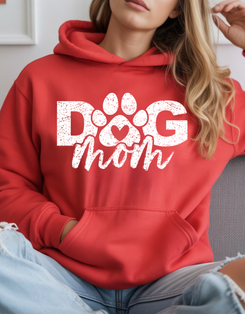 Gildan Red Dog Mom Hoodie(S-3XL)