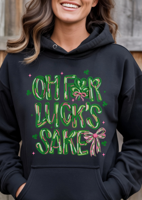 Gildan For Luck's Sake Black Hoodie (S-3XL)
