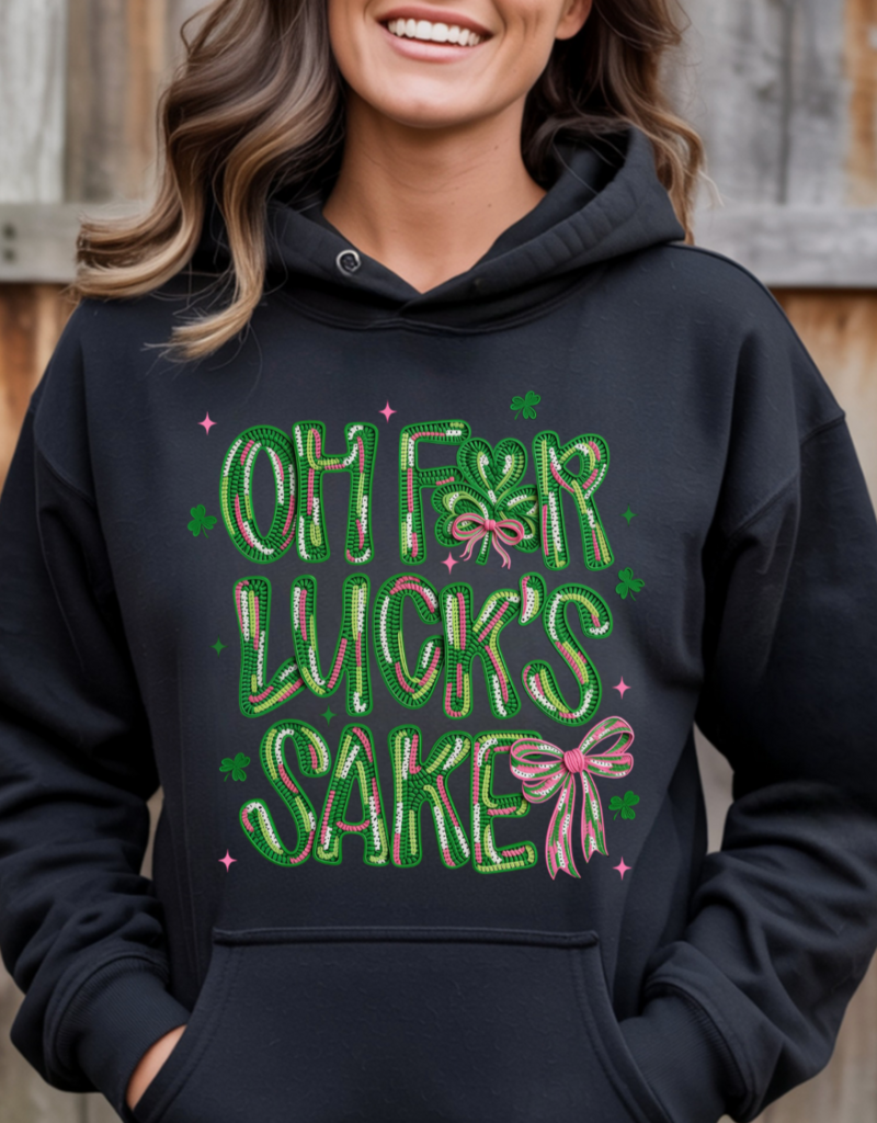 Gildan For Luck's Sake Black Hoodie (S-3XL)