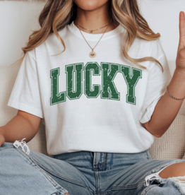 Gildan Distressed Lucky White Tee (S-3XL)
