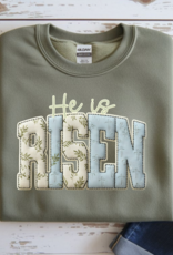 Gildan He is Risen Olive Crew (S-3XL)