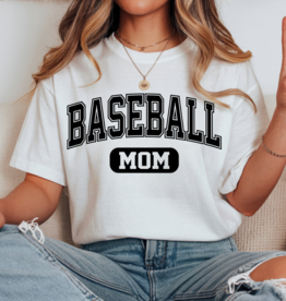 Gildan Baseball Mom White Tee (S-3XL)