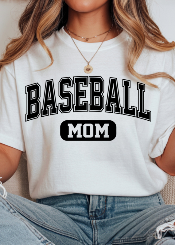 Gildan Baseball Mom White Tee (S-3XL)