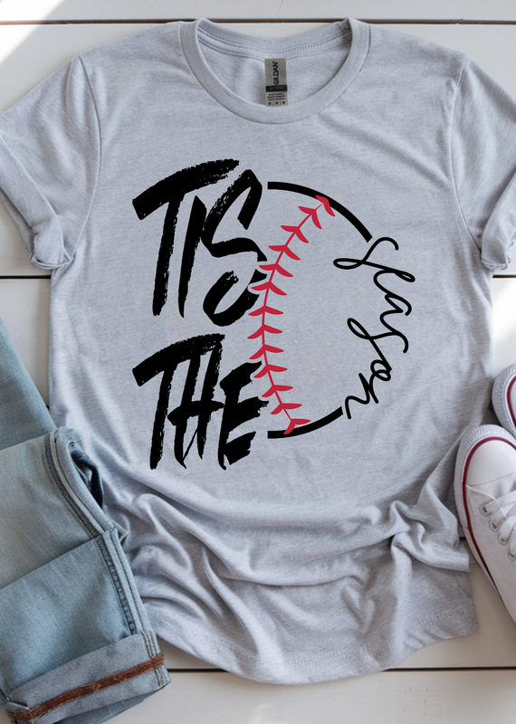 Gildan Tis the Season Gray Tee (S-4XL)