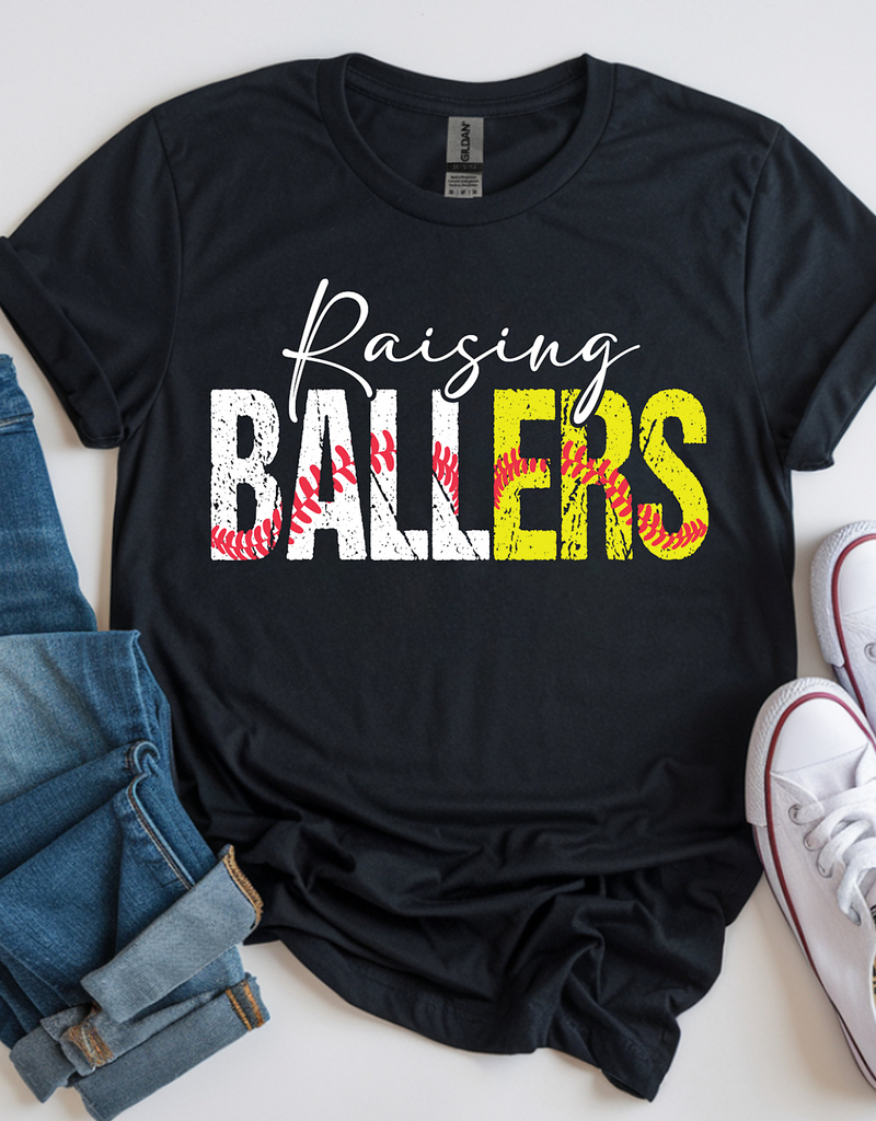 Gildan Raising Ballers of Both Black Tee (S-4XL)