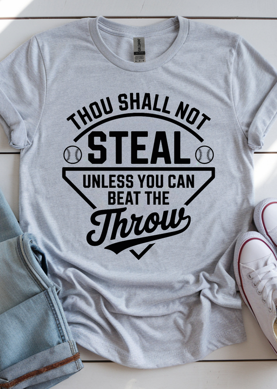 Gildan Thou Shall Not Steal Gray Tee (S-4XL)