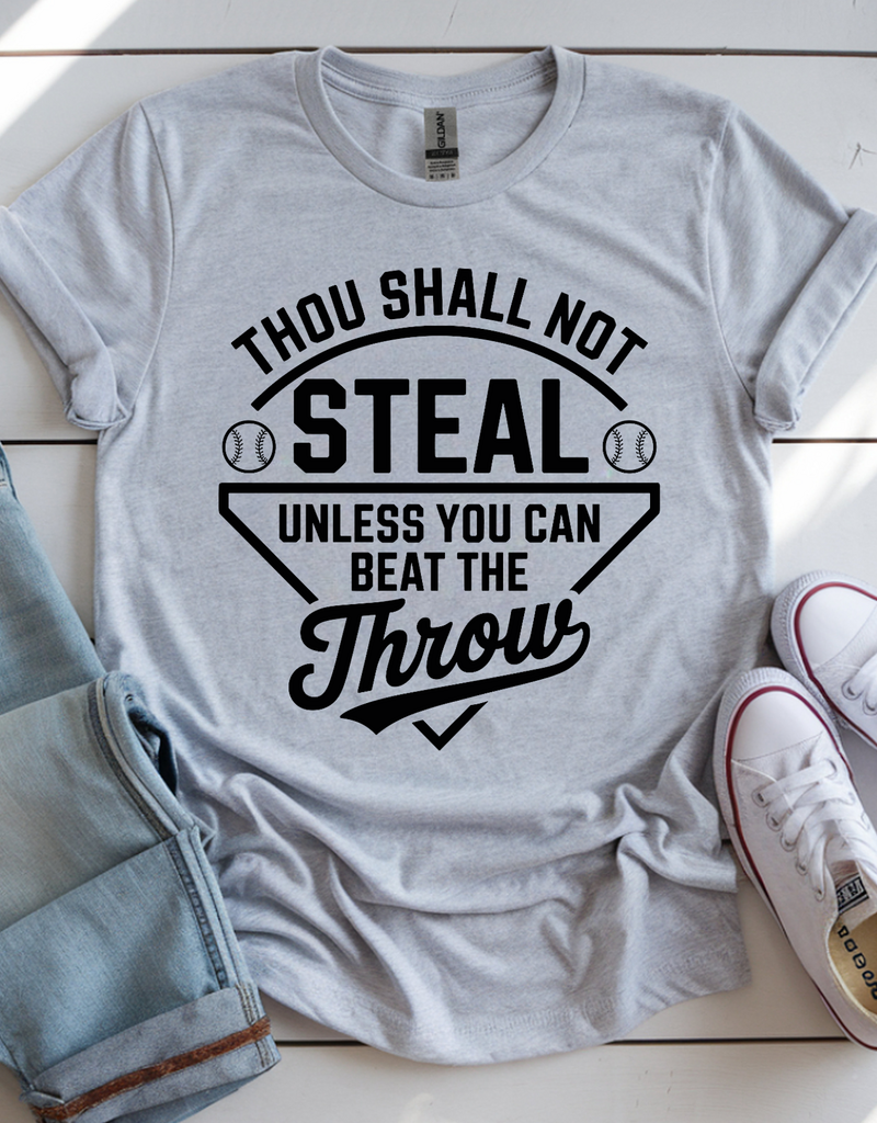 Gildan Thou Shall Not Steal Gray Tee (S-4XL)