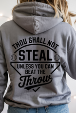 Gildan Catcher - Thou Shall Not Steal Dark Gray Hoodie (S-3XL) *CAN PERSONALIZE*