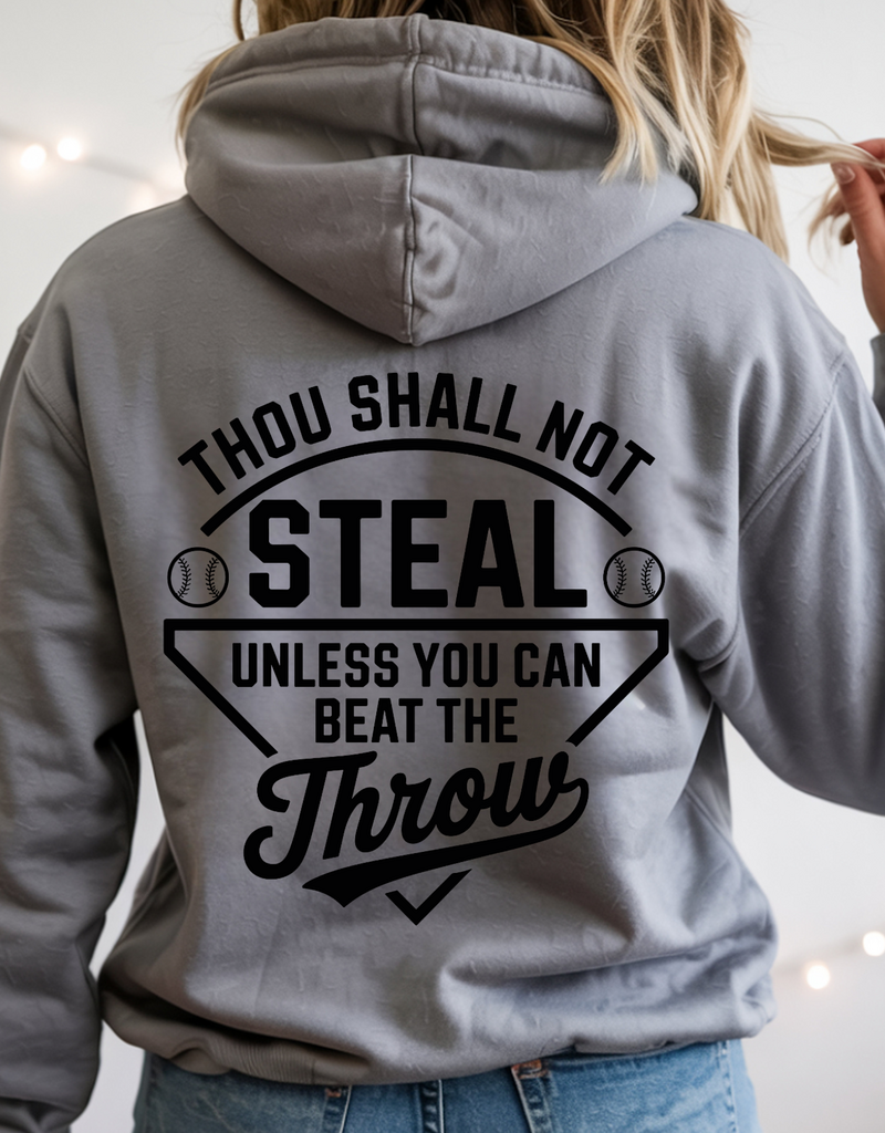 Gildan Catcher - Thou Shall Not Steal Dark Gray Hoodie (S-3XL) *CAN PERSONALIZE*