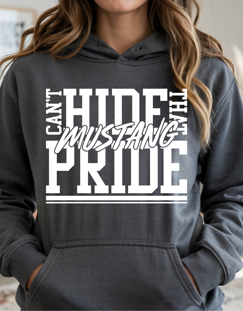 Gildan Hide Mustang Pride Charcoal Hoodie (S-3XL)