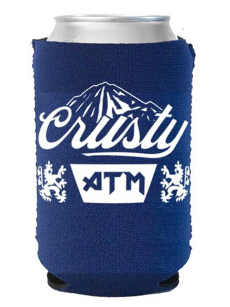 ATM ATM Crusty Can Koozie Blue