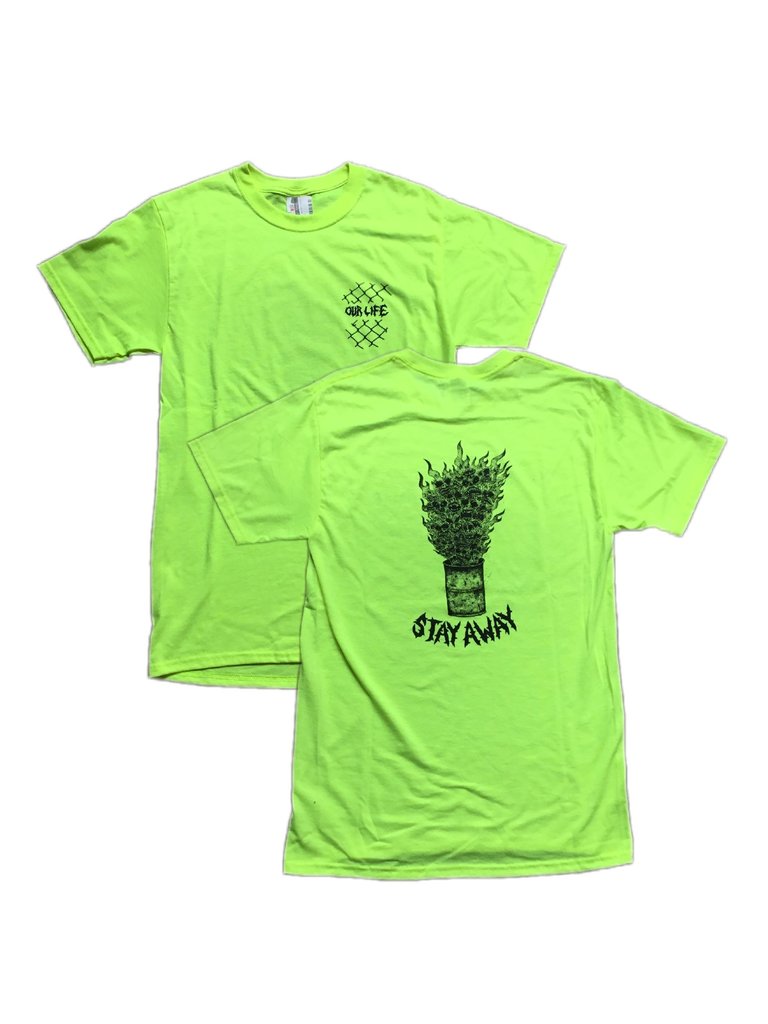 Our Life Our Life Trash Fire Tee Neon Yellow