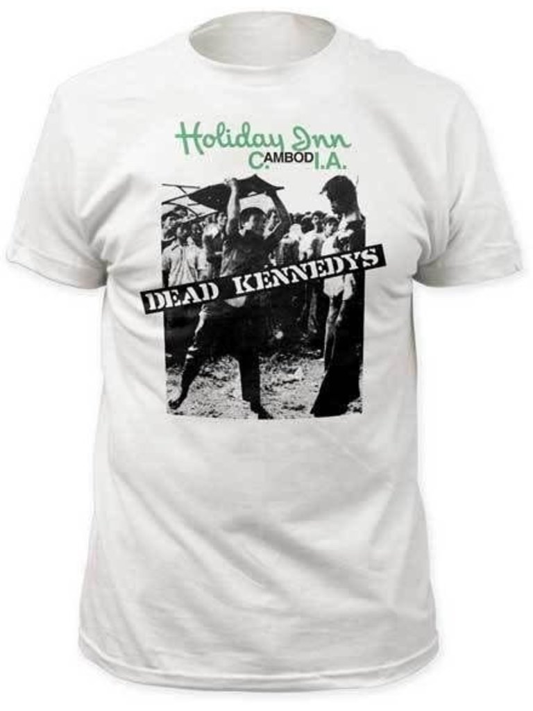 Atomic Age Industries Dead Kennedys Holiday in Cambodia Tee White