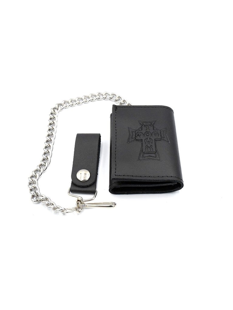Dogtown Dogtown Small Trifold Leather Chain Wallet