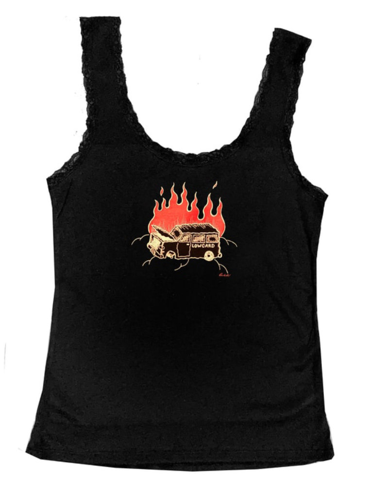 Lowcard Lowcard Burning Van Lace Tank Top Black