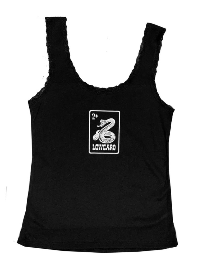 Lowcard Lowcard Rattler Lace Tank Top Black