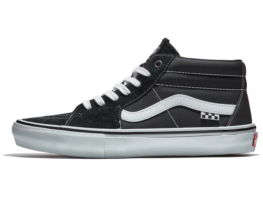 poll Academie vertrekken Vans Vans Skate Grosso Mid Black/White/Emo Leather - Black Market Skates