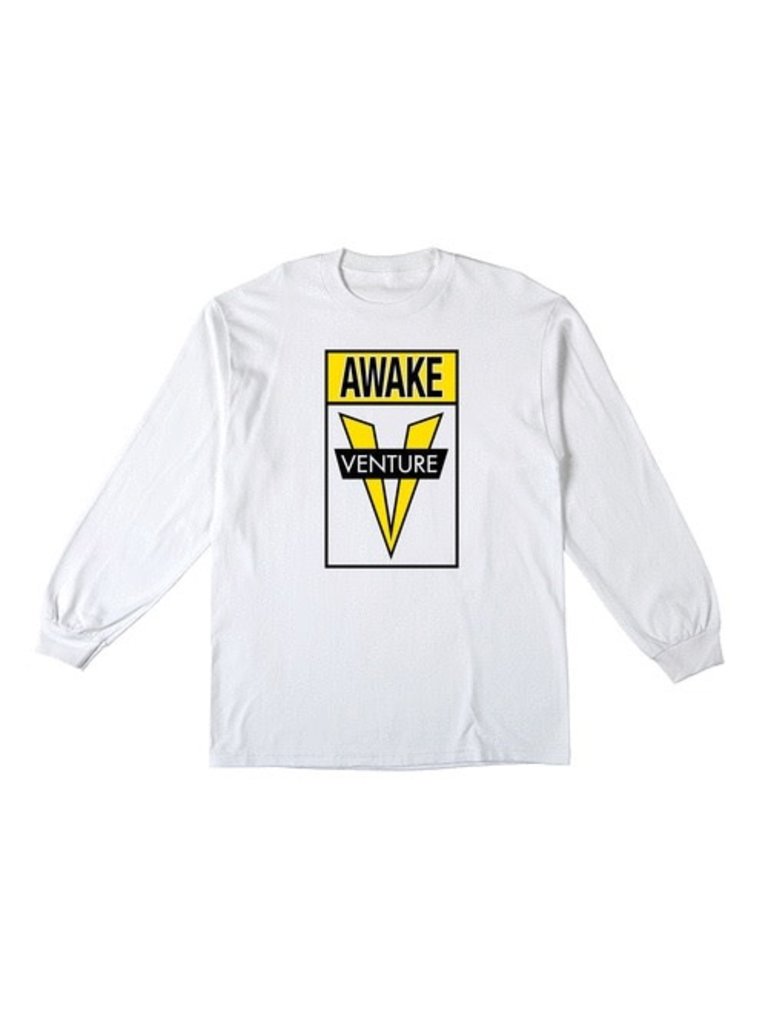 Venture Venture Awake L/S Wht/Ylw