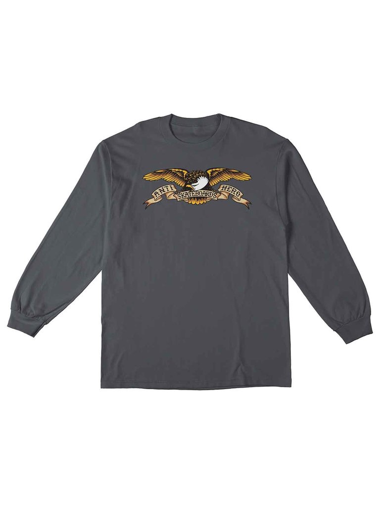 Anti Hero Anti Hero Long Sleeve Eagle Charcoal Shirt