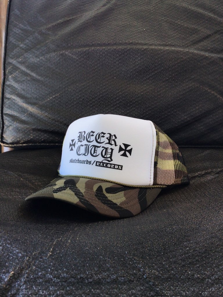 Beer City Beer City Iron Cross Trucker Hat Camo