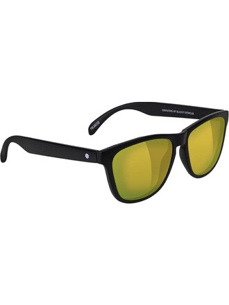 Glassy Glassy Sunglasses Deric Polarized -Matte Black/Gold Mirror