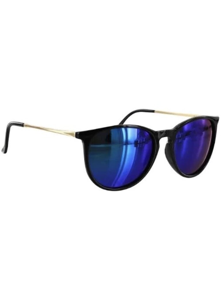 Glassy Glassy Sunglasses Sierra Polarized- Black/Gold/Blue Mirror