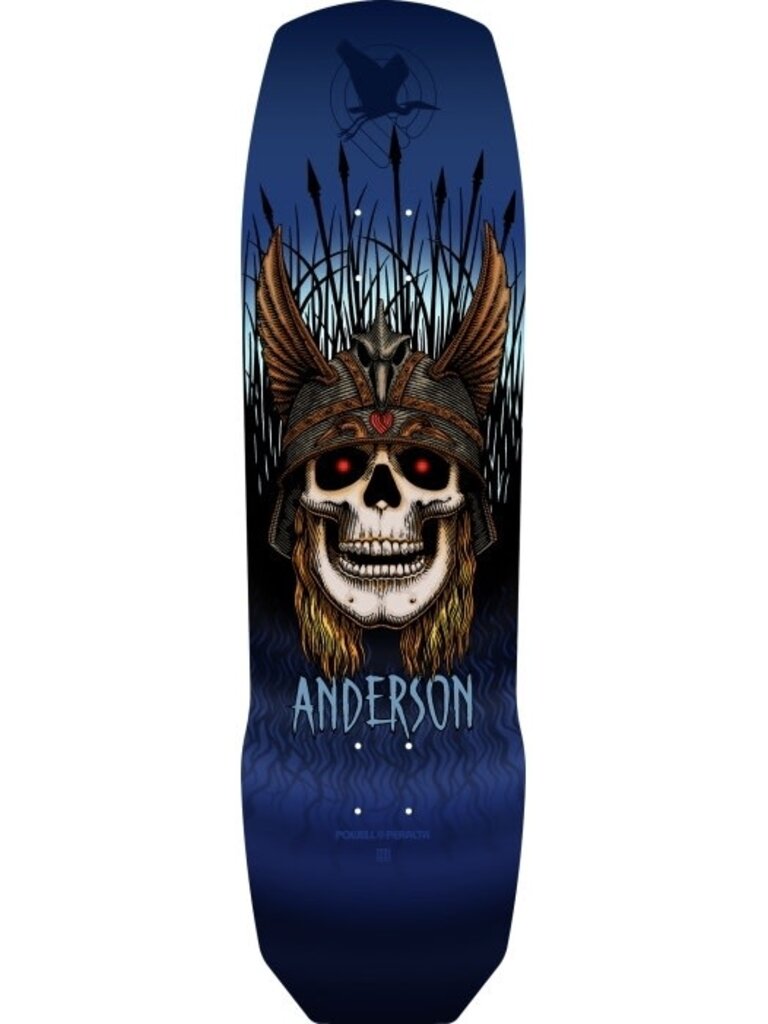 Powell Peralta Powell Peralta Pro Andy Anderson Heron 7-Ply Maple Skateboard Deck Blue - 9.13 x 32.8