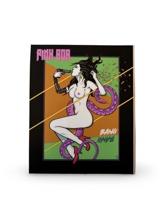 Pink Boa Pink Boa Gun Lady Sticker