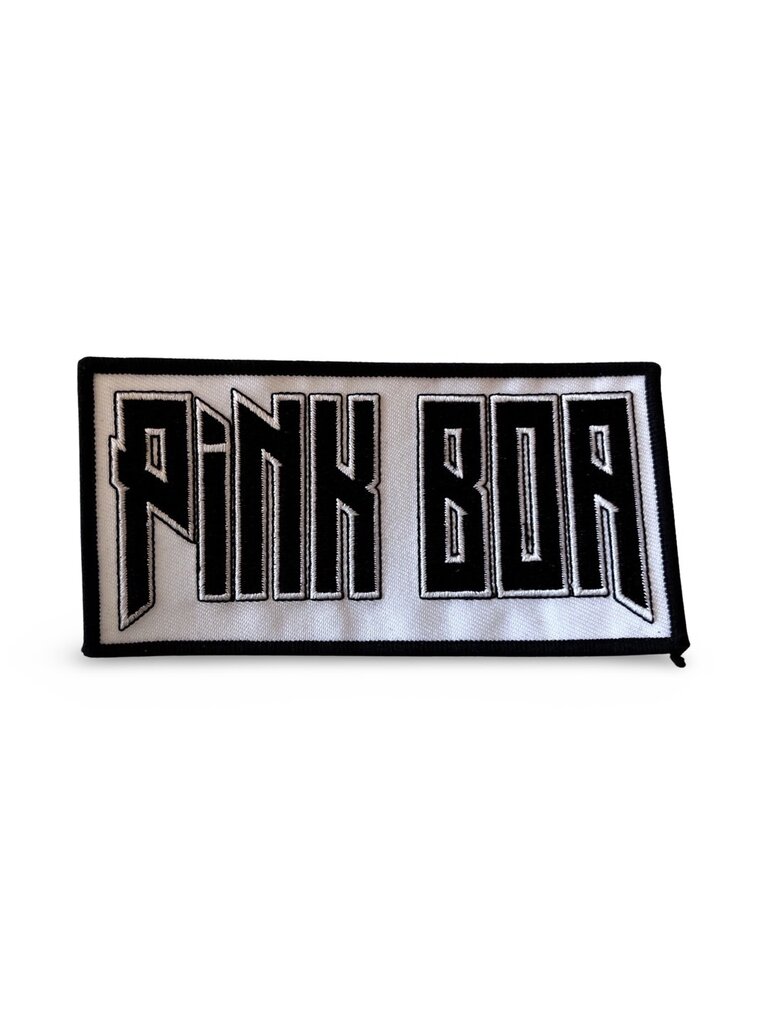 Pink Boa Pink Boa Patch White/Black Embroidered