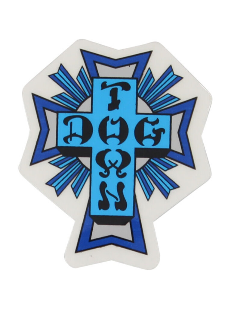 Dogtown Dogtown Sticker Cross Logo Blue 5”